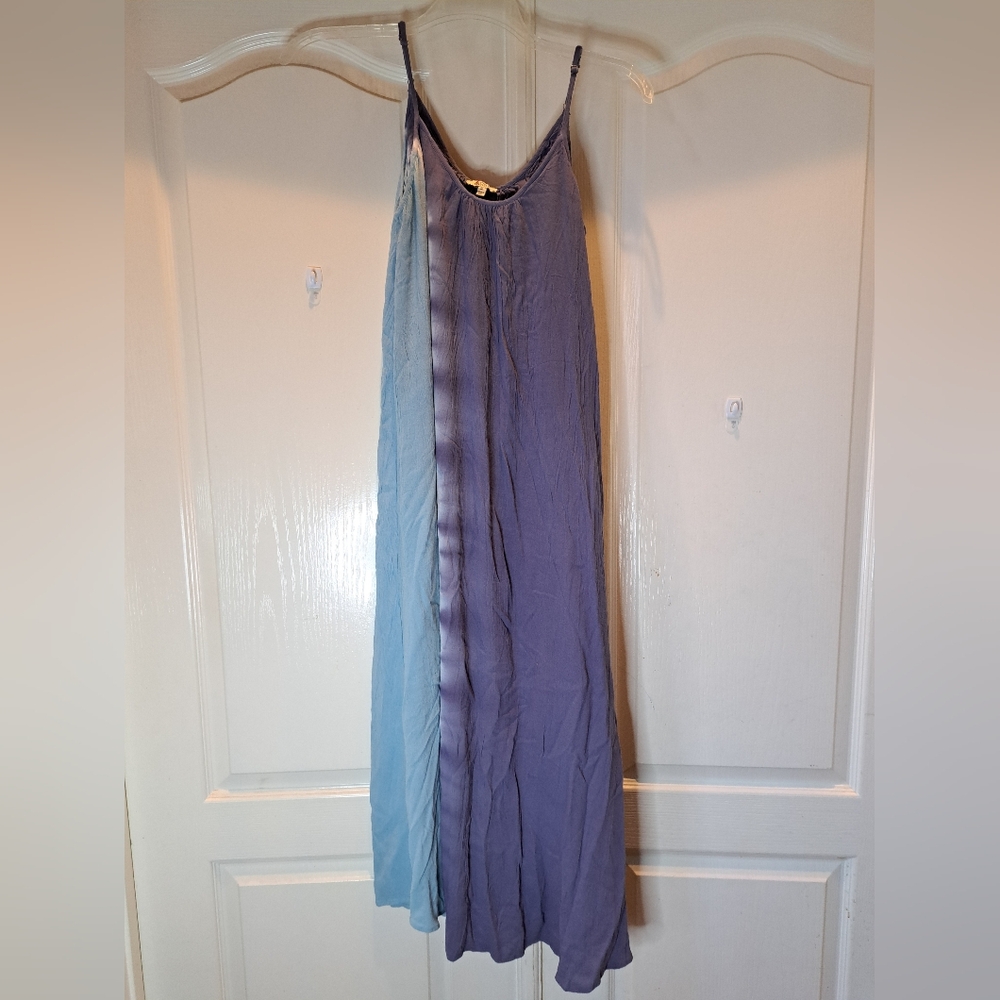 Kori America Purple & Blue Flowy Maxi Dress